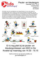 Peuter kleutergym workshop van 6 lessen voor € 20,00